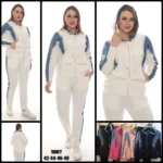 Dámska voľnočasová súprava s kapucňou a zipsom