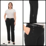 Dámske elegantné nohavice s opaskom – Obrázok 2