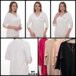 Dámsky top s V-výstrihom a ozdobnými detailmi – Obrázok 2