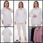 Dámska košeľa s ozdobným golierom a detailmi