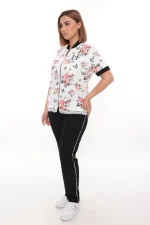 Dámska kvetinová mikina na zips Butterfly – Obrázok 3