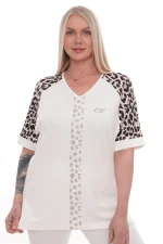 Dámsky komplet s leopardím vzorom a 3/4 legínami – Obrázok 8