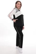 Dámsky elegantný komplet Black & White Lace – Obrázok 3