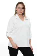 Dámska blúzka s ozdobným golierom