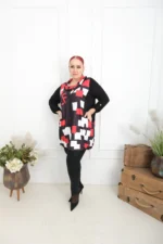 Dámska vzorovaná tunika Color Inside Lines – Obrázok 4