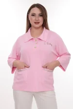 Dámska blúzka s golierom a ozdobnými detailmi