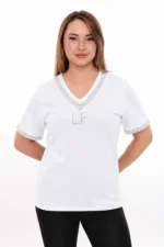 Dámske tričko s kamienkovým zdobením LF – Obrázok 3