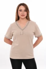 Dámske tričko s kamienkovým zdobením LF – Obrázok 4