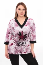 Dámske vzorované tričko Forever Flowers – Obrázok 3