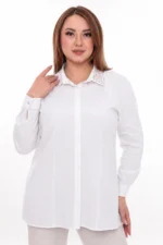 Dámska elegantná košeľa s ozdobným vzorom