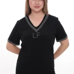 Dámske tričko s kamienkovým zdobením LF
